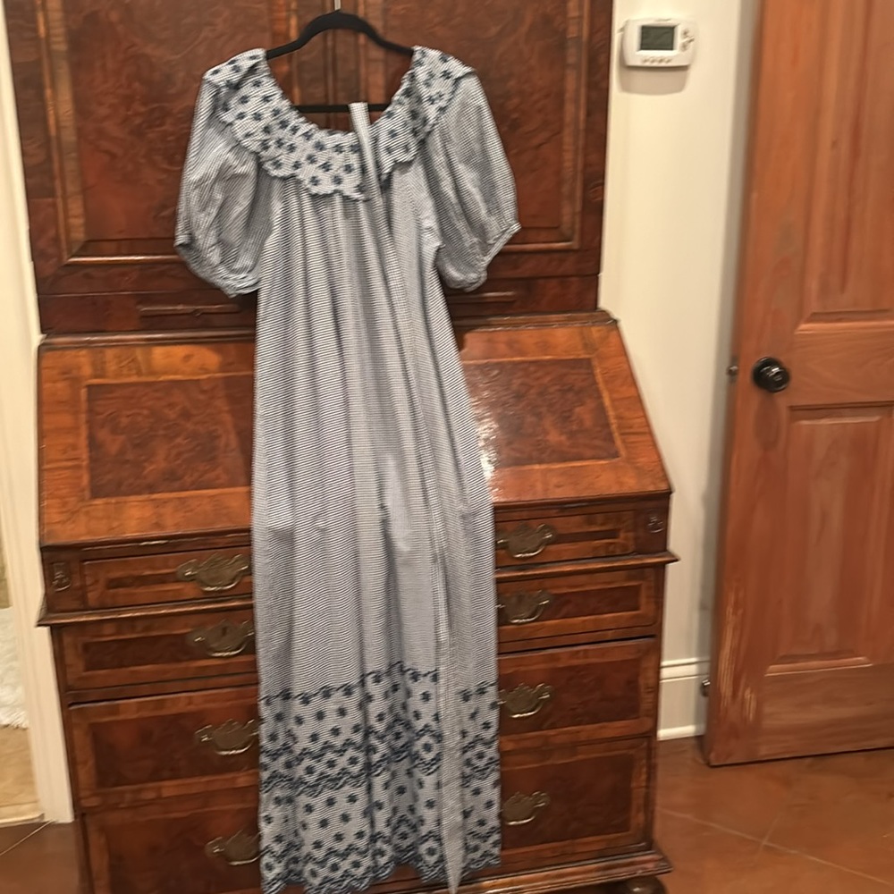 Doen Blue And Navy Floral Maxi Dress - Picture 4 of 9